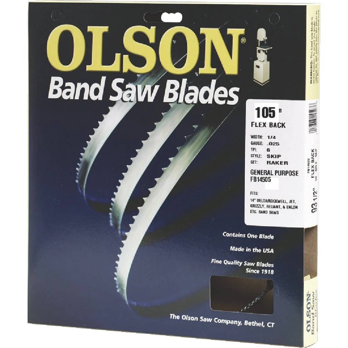 Stylish Olson 105 In. x 1 4 In. 6 TPI Skip Flex Back Band Saw Blade Elite