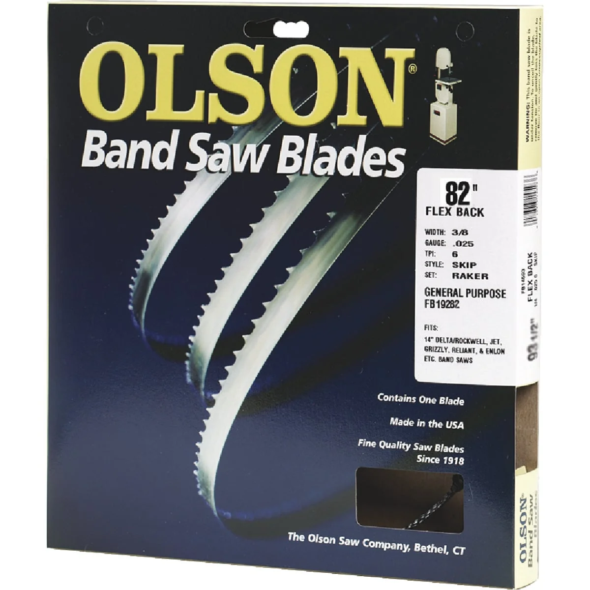 Efficient Olson 82 In. x 3 16 In. 10 TPI Regular Flex Back Band Saw Blade Crafted
