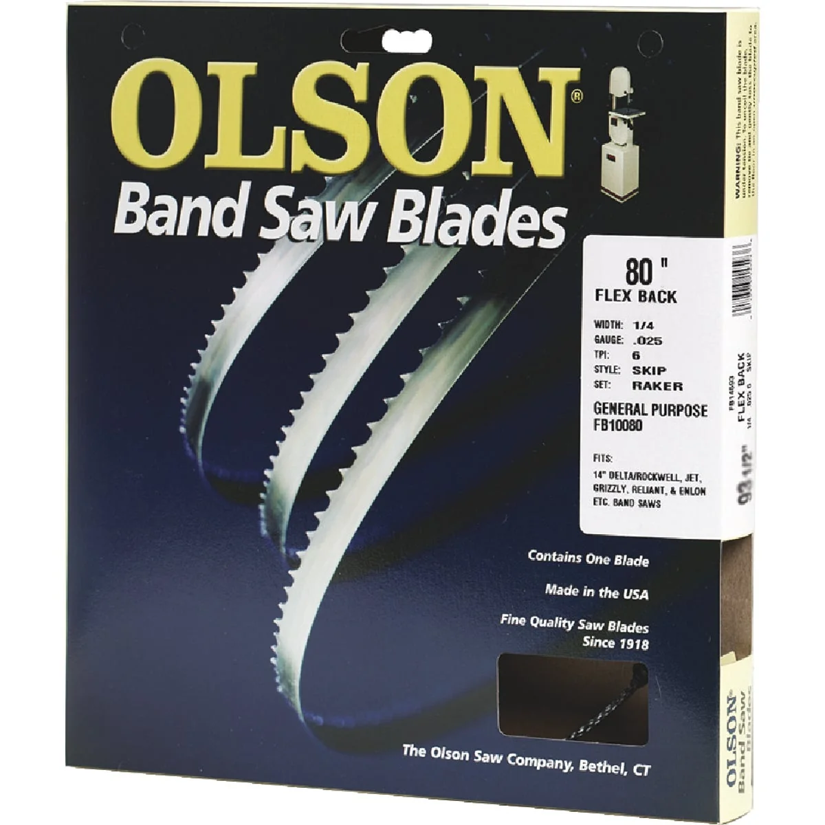 Minimalist Olson 80 In. x 3 8 In. 4 TPI Skip Flex Back Band Saw Blade World-Class