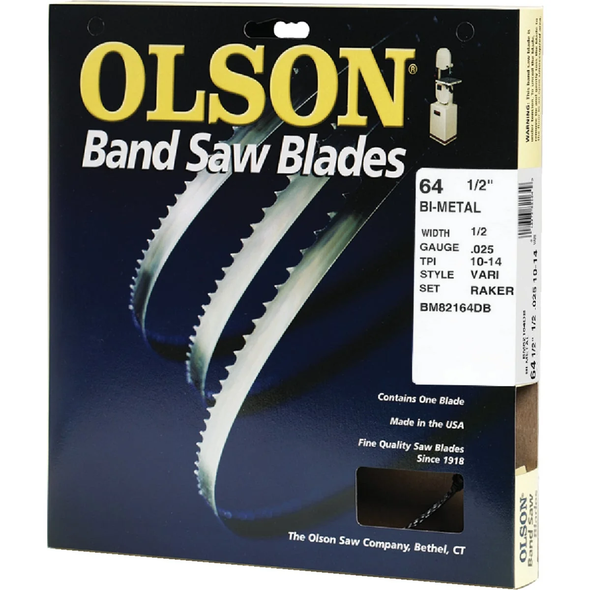 High-Grade Olson 64-1 2 In. x 1 2 In. 10 14 TPI Vari Metal Cutting Band Saw Blade Recyclable