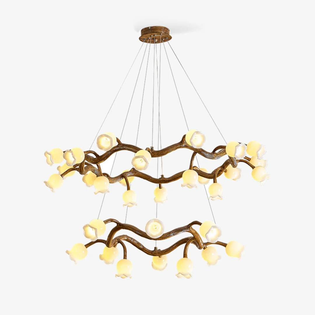 Crafted Imitatiehouten Fleurs Kroonluchter Efficient