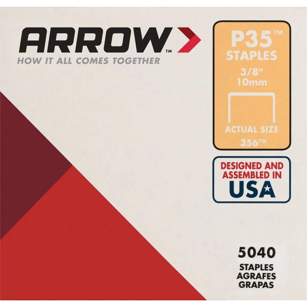 Reusable Arrow P35 Plier Type Staple 3 8 In. 5040-Pack Unique