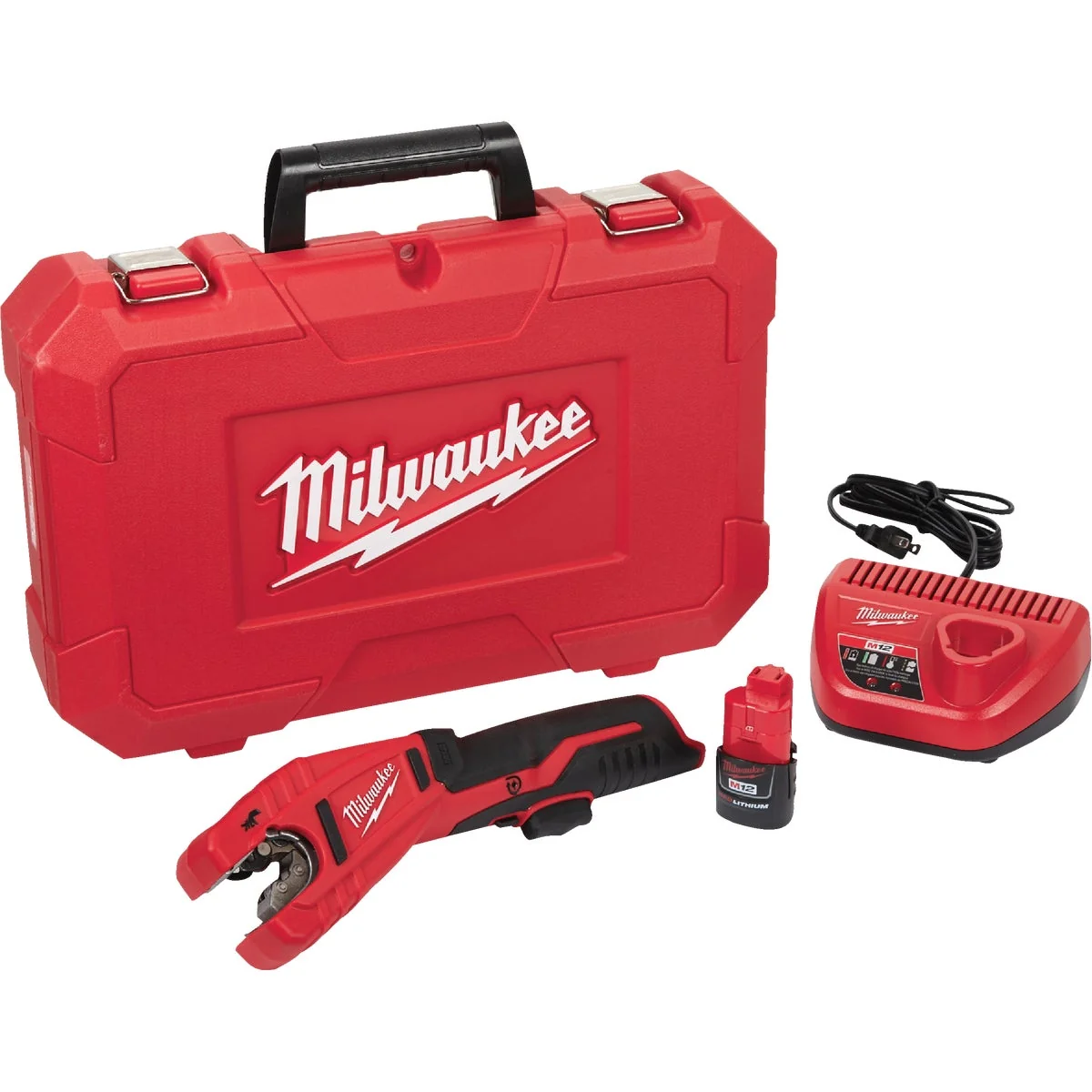 Carefully Designed Milwaukee M12 12 Volt Lithium-Ion Copper Cordless Pipe Cutter Kit Soft