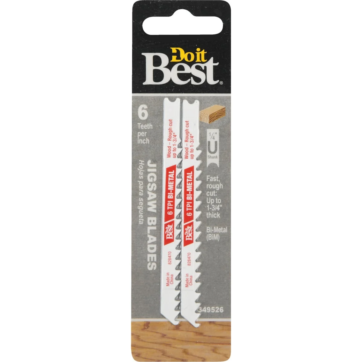 Selected Do it U-Shank 3-5 8 In. x 6 TPI Bi-Metal Jig Saw Blade Wood 1-3 4 In. Thick 2-Pack Fine