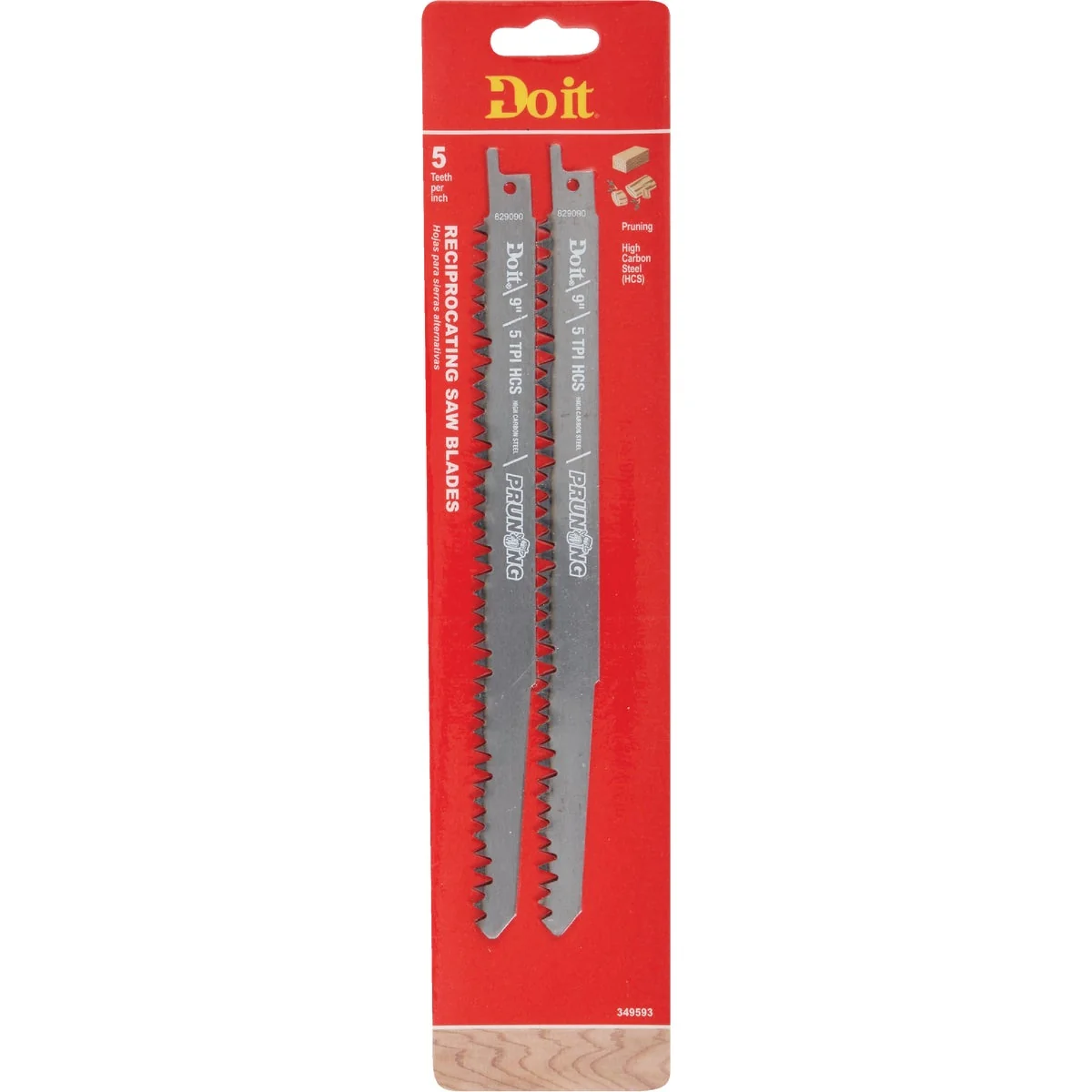 Contemporary Do it Carbon Steel 9 In. 5 TPI Pruning Reciprocating Saw Blade 2-Pack Environmentally Friendly