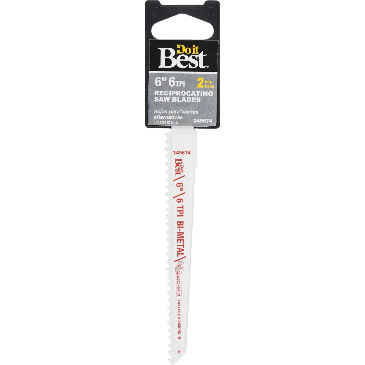 Specialty Do it Bi-Metal 6 In. 6 TPI Wood w Nails Reciprocating Saw Blade 2-Pack Environmentally Friendly