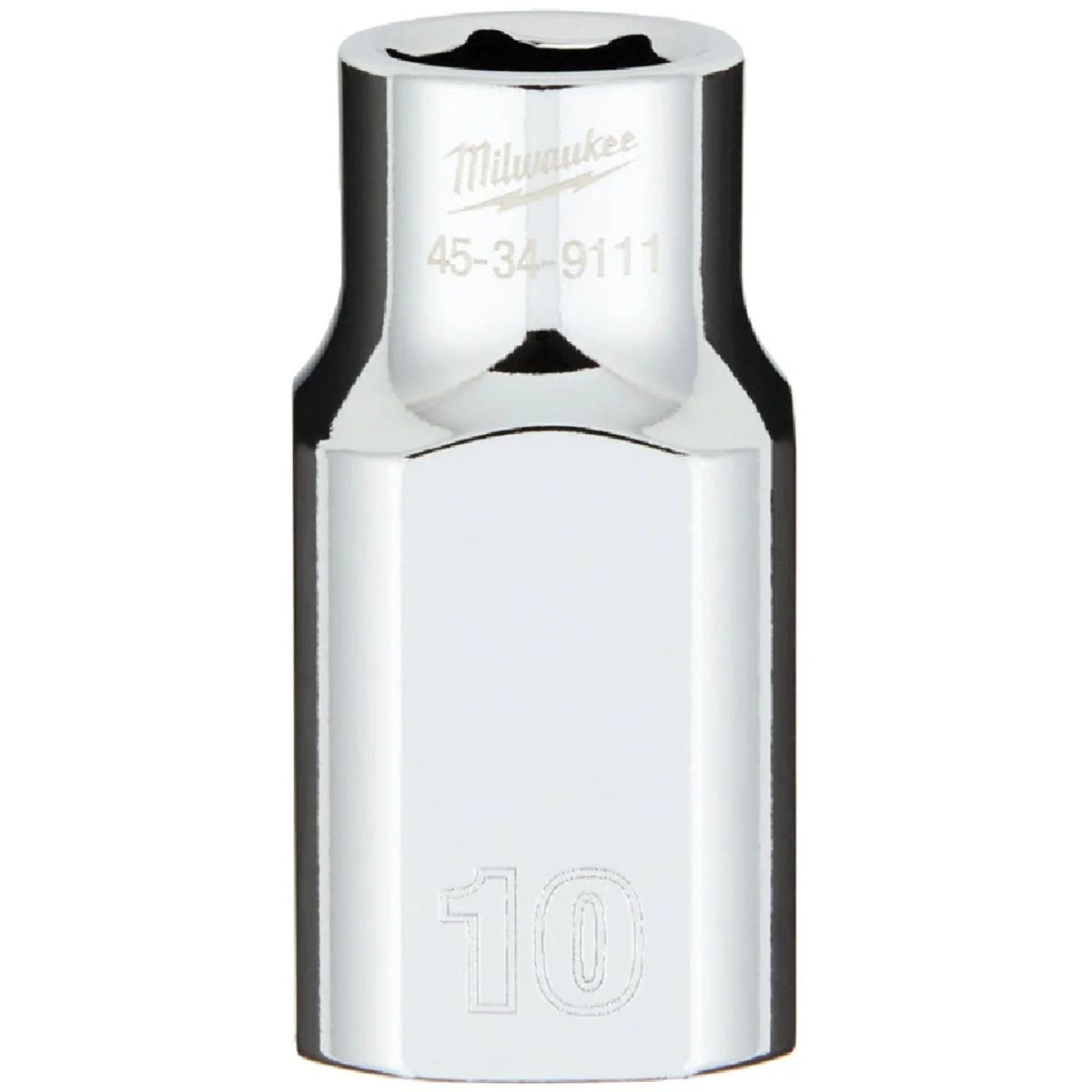 Advanced Milwaukee 1 2 In. Drive 10 mm 6-Point Shallow Metric Socket with FOUR FLAT Sides Elegant