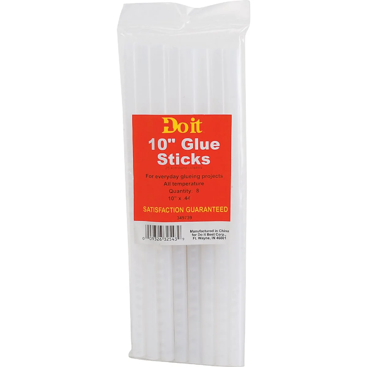 Minimalist Do it 10 In. Standard Clear Hot Melt Glue 8-Pack Eco-Friendly