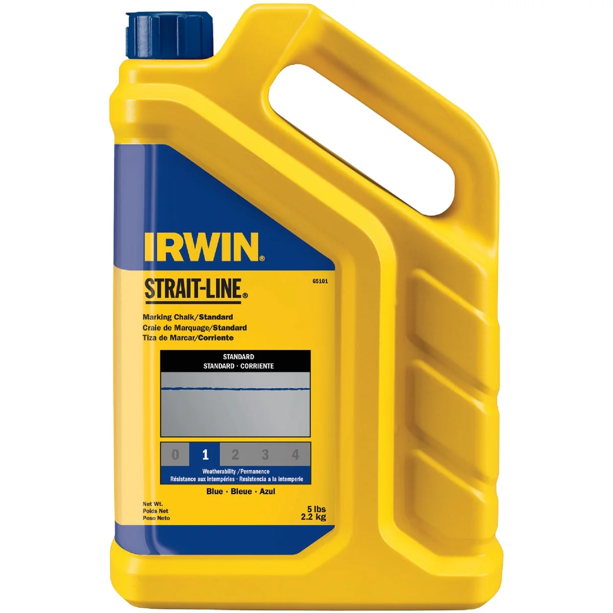 Recyclable Irwin STRAIT-LINE 5 Lb. Blue Standard Chalk Line Chalk Advanced