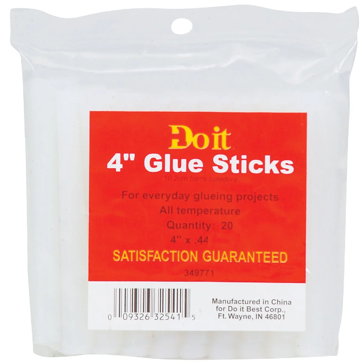 Natural Do it 4 In. Standard Clear Hot Melt Glue 20-Pack Comfortable