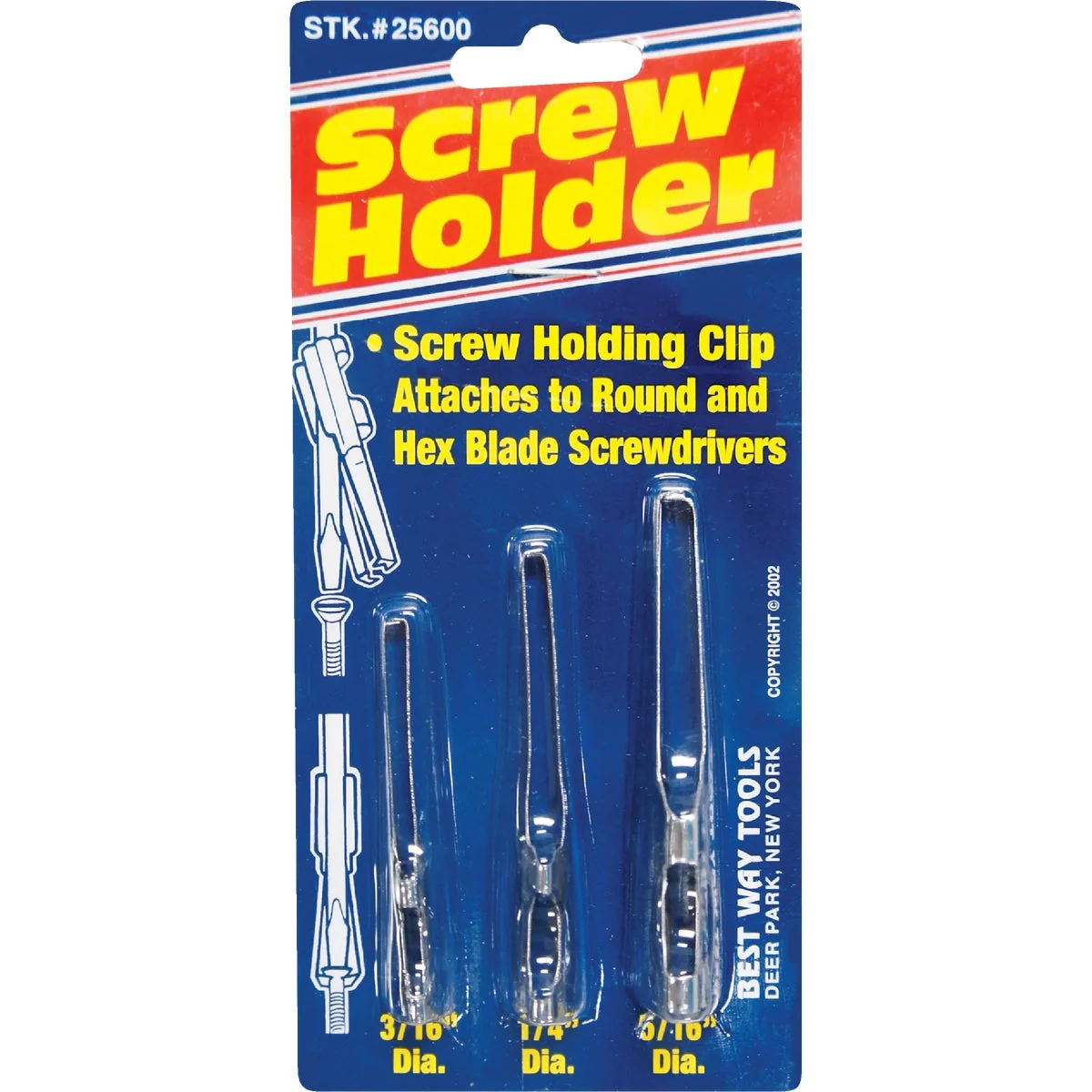 Organic Way Tools Stainless Steel Screw Holder 3-Pack Reusable