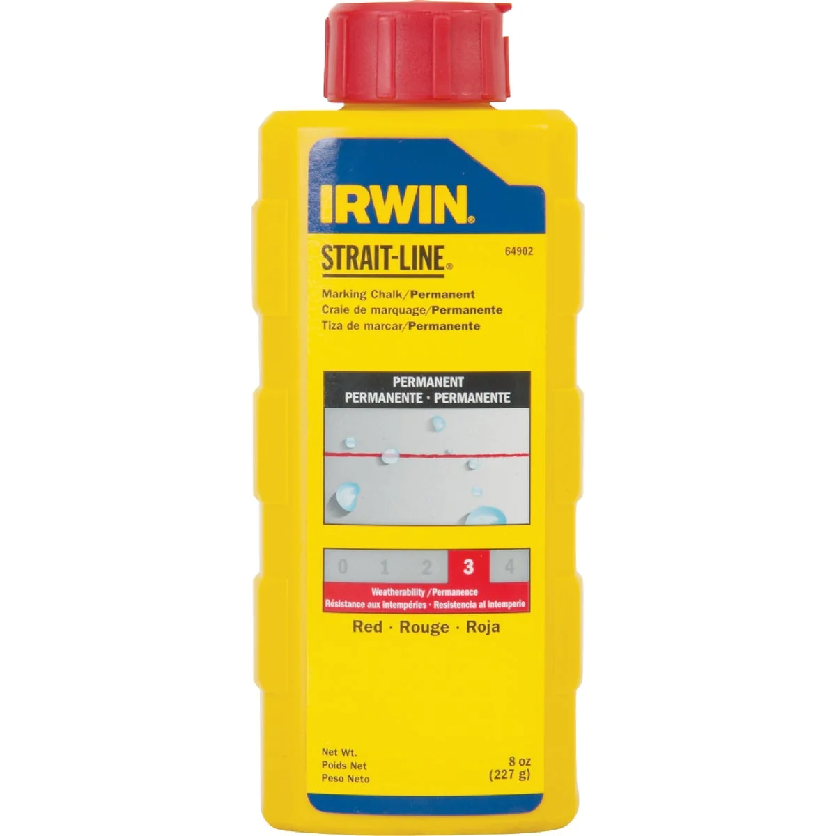 Convenient Irwin STRAIT-LINE 8 Oz. Red Permanent Chalk Line Chalk Relaxed