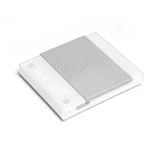 Soft Coffee Scale Basic 2.0 Electronic Espresso White Scale with Water Flow Rate and Timer Function Easy-to-Use