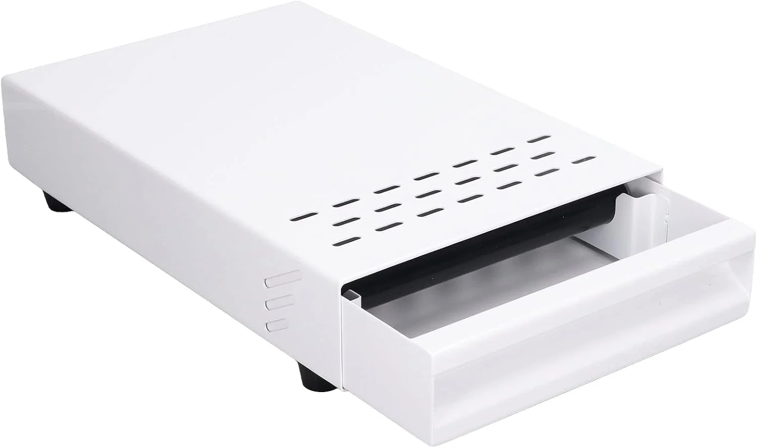 Fine Coffee Knock Box Thick Stainless Steel Plate Coffee Ground Knock Container Detachable Drawer Type Coffee Powder Box Non Slip Feet Design Knock Box Drawer White Proven
