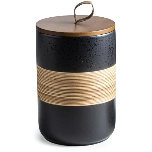 Fine Crafted Large Coffee Container with Lid Ceramic Coffee Canister for Kitchen Durable