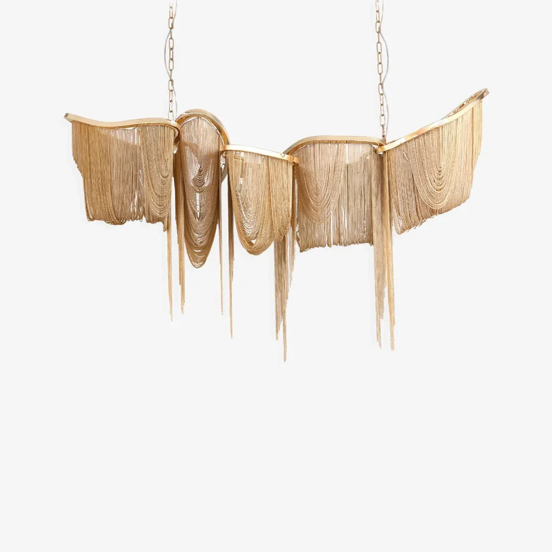 Casual Luxe kroonluchter met gouden kwastjes Optimized
