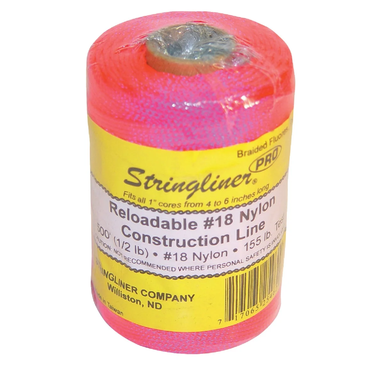 Consistent Stringliner 500 Ft. Fluorescent Pink Braided Nylon Mason Line Fast