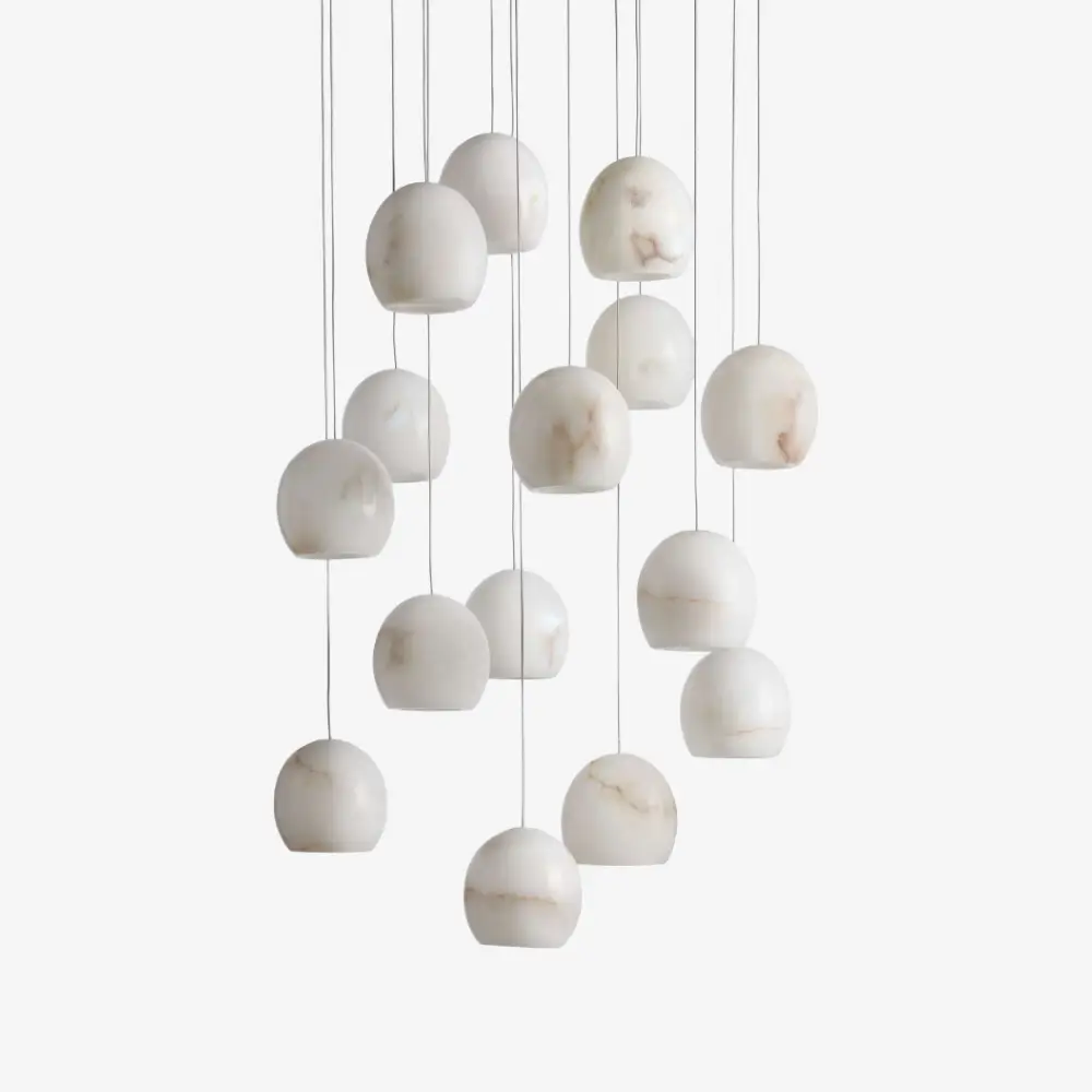 Eco-Friendly Vanta Alabaster Ronde Kroonluchter Consistent