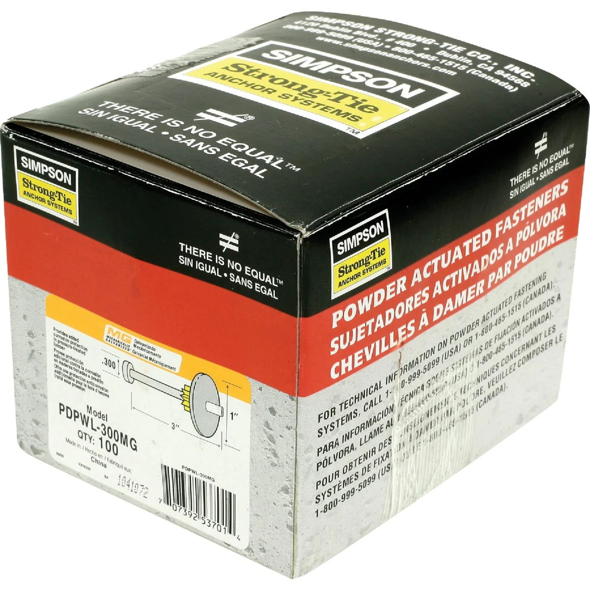 Convenient Simpson Strong-Tie 3 In. Galvanized Fastening Pin with Washer 100-Pack Specialty