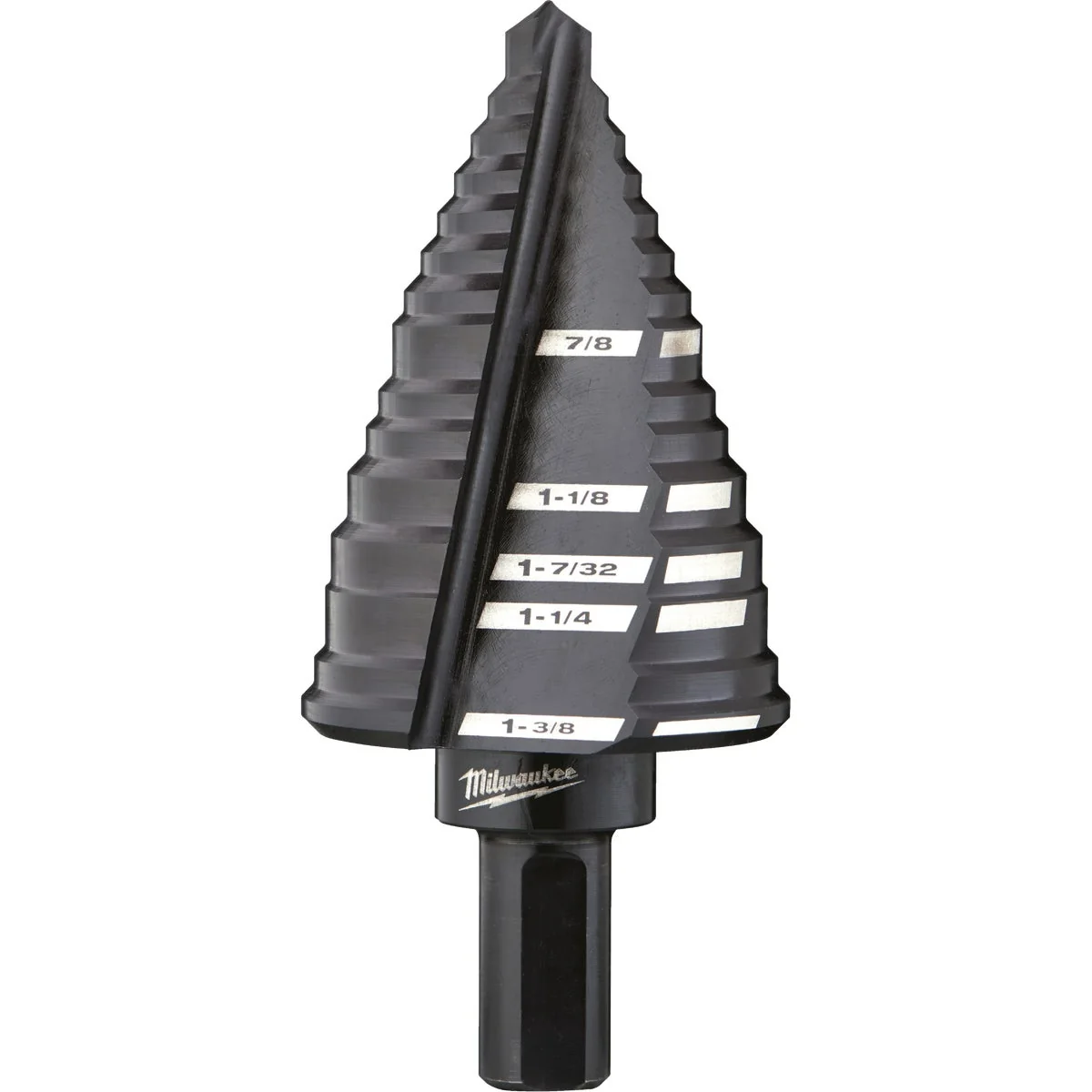 Superior Milwaukee 7 8 In. – 1-3 8 In. 12 Step Drill Bit 5 Steps Minimalist