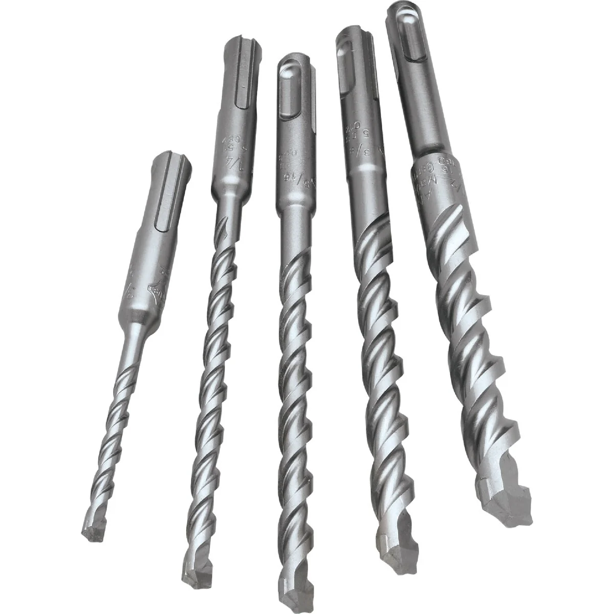 Premium Material Milwaukee SDS-PLUS Rotary Hammer Drill Bit Set 5-Pieces Pure