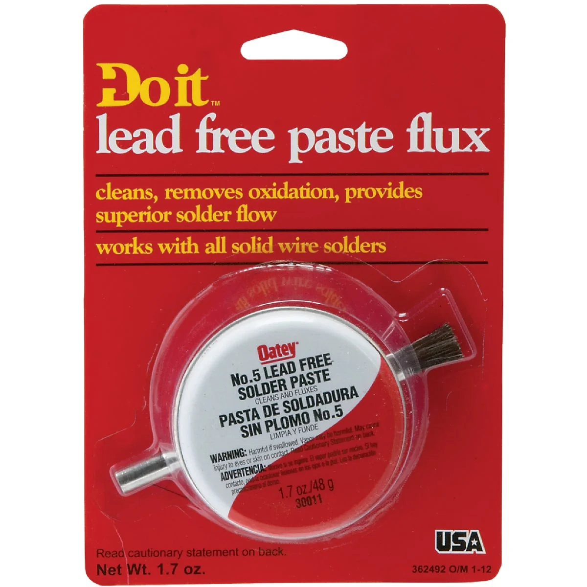 Top-Quality Do it No. 5 1.7 Oz. Lead- Soldering Flux with Brush Paste High-End