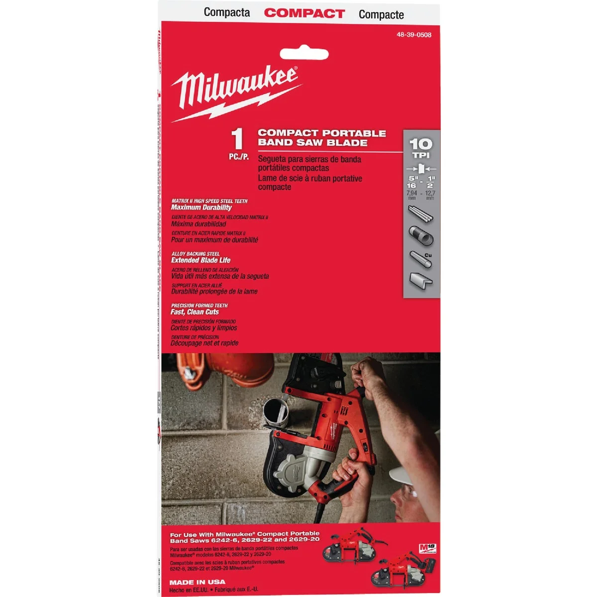Organic Milwaukee 35-3 8 In. x 1 2 In. 10 TPI Compact Band Saw Blade Durable