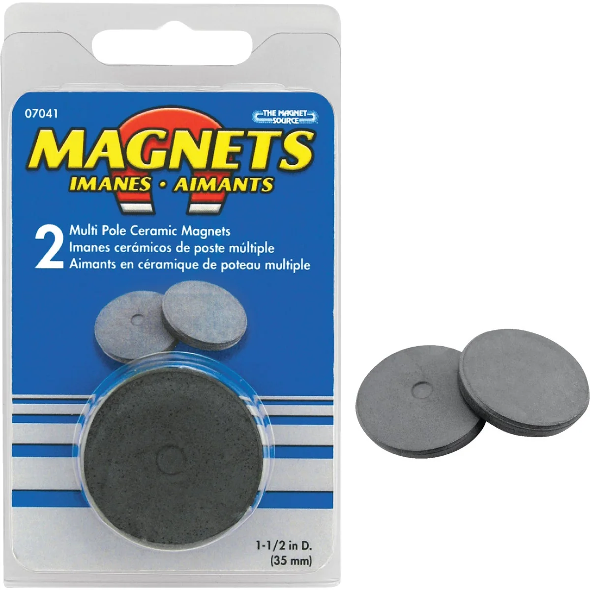 Authentic Master Magnetics 1-1 2 In. Multi Pole Ceramic Magnet Disc 2 per Pack Comfortable
