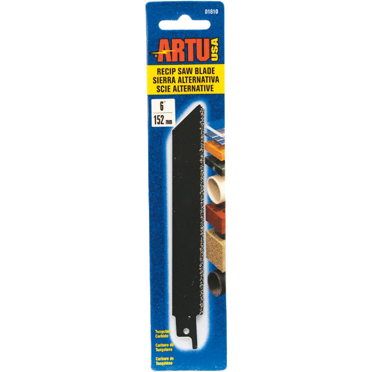 Enhanced ARTU 6 In. Carbide Grit Reciprocating Saw Blade Solid