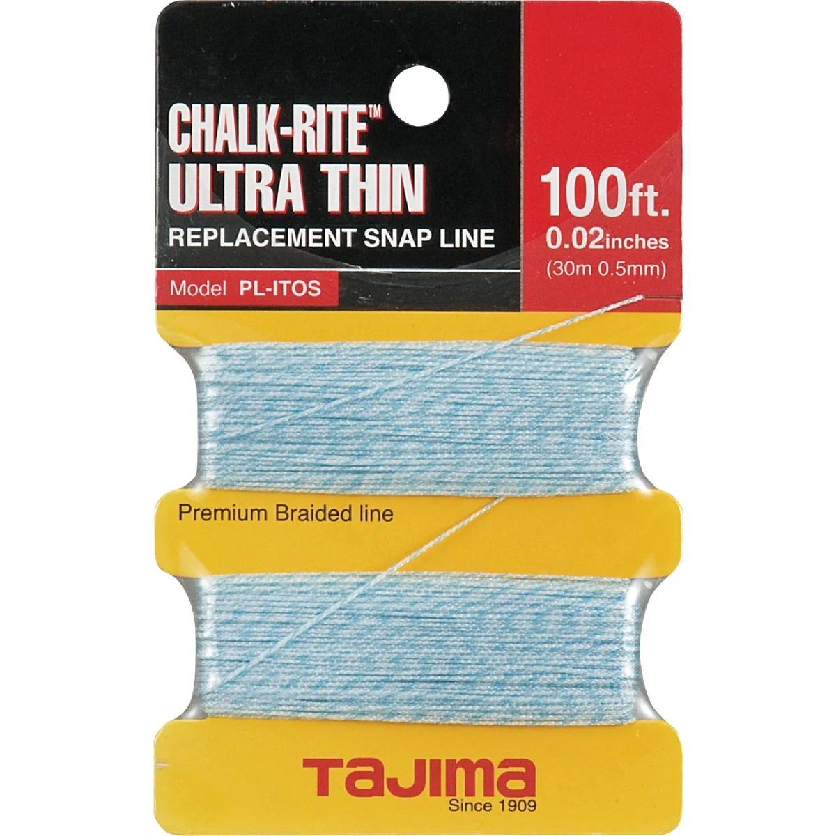 First-Class Tajima Chalk-Rite 100 Ft. Braided Nylon Ultra Thin Chalk Line Responsible