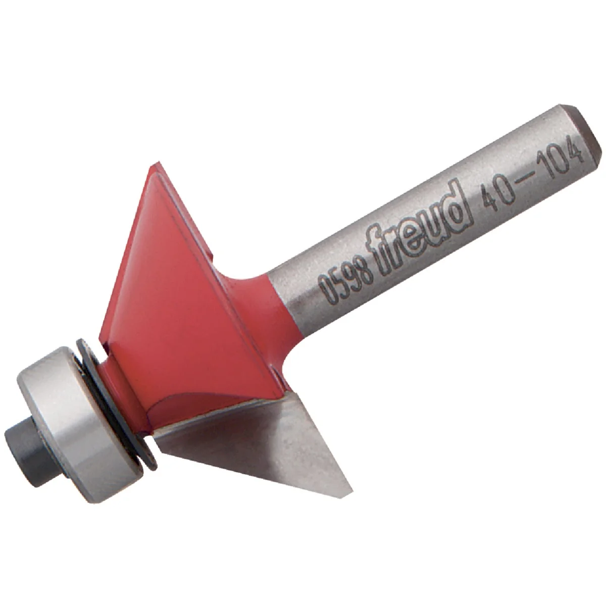 Smooth Freud Carbide Flute 1 2 In. Chamfer Bit with Bearing Pilot Functional
