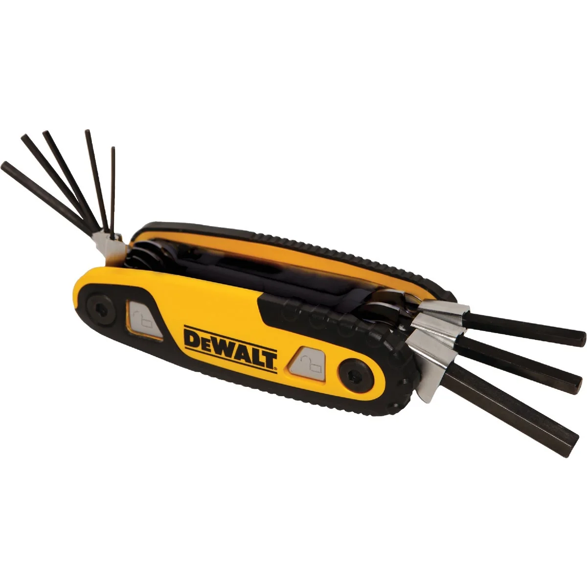 Soft DeWalt SAE Folding and Locking Hex Key Set 8-Piece Smooth