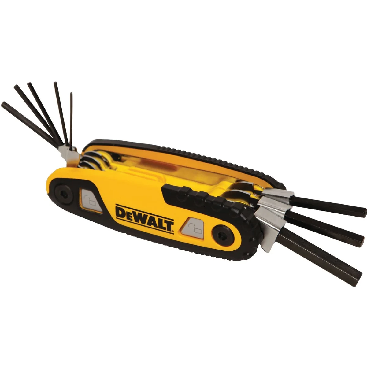 Reusable DeWalt Metric Folding and Locking Hex Key Set 8-Piece Dependable