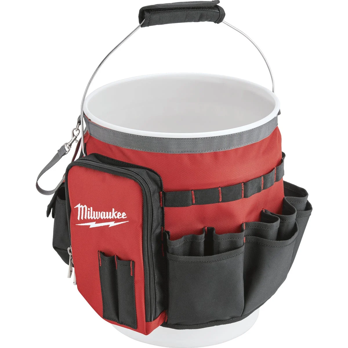 Convenient Milwaukee 32-Pocket Tool Bucket Organizer Traditional