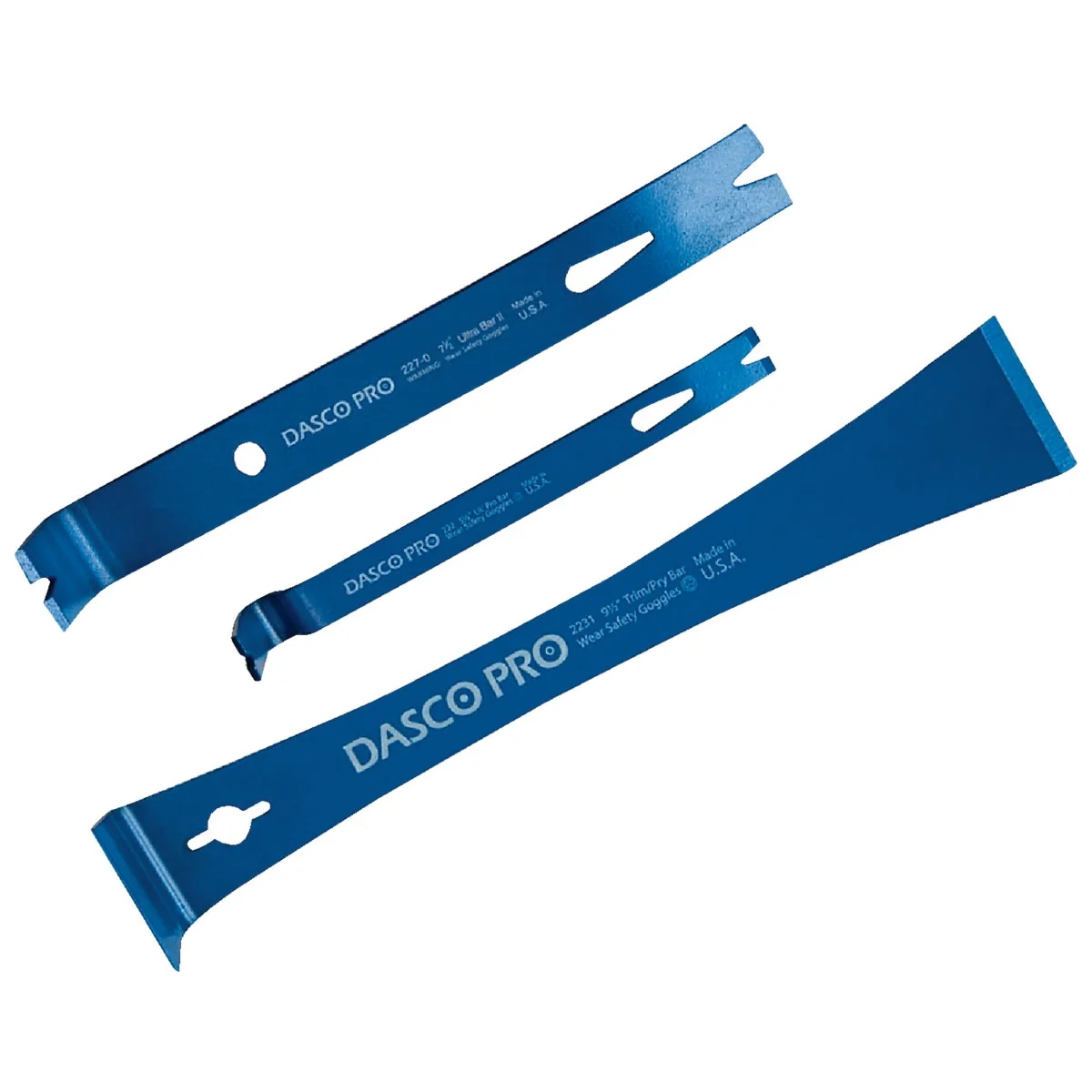 Reliable Dasco Pro 3-Piece Small Pry Bar Kit Pure