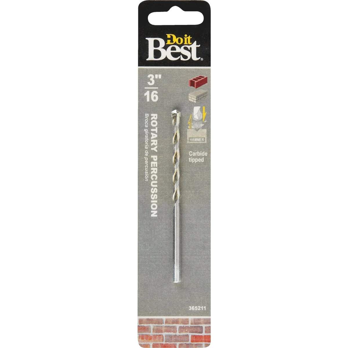 Innovative Do it 3 16 In. x 4 In. Rotary Percussion Masonry Drill Bit Organic