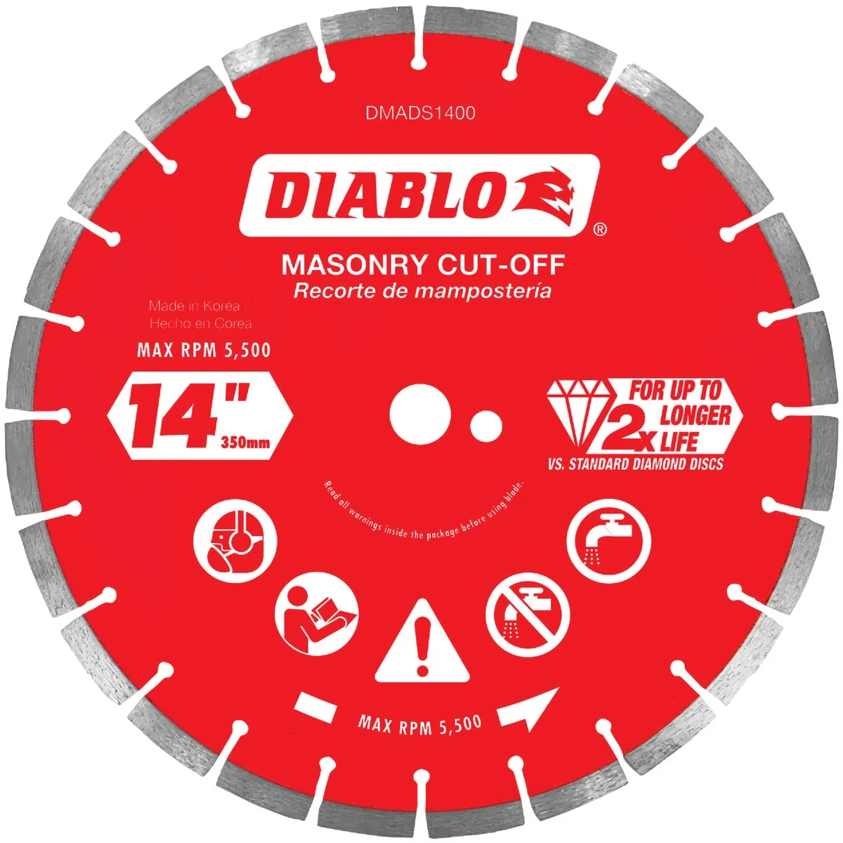 Durable Diablo 14 In. Segmented Rim Dry Wet Cut Diamond Blade Prestigious