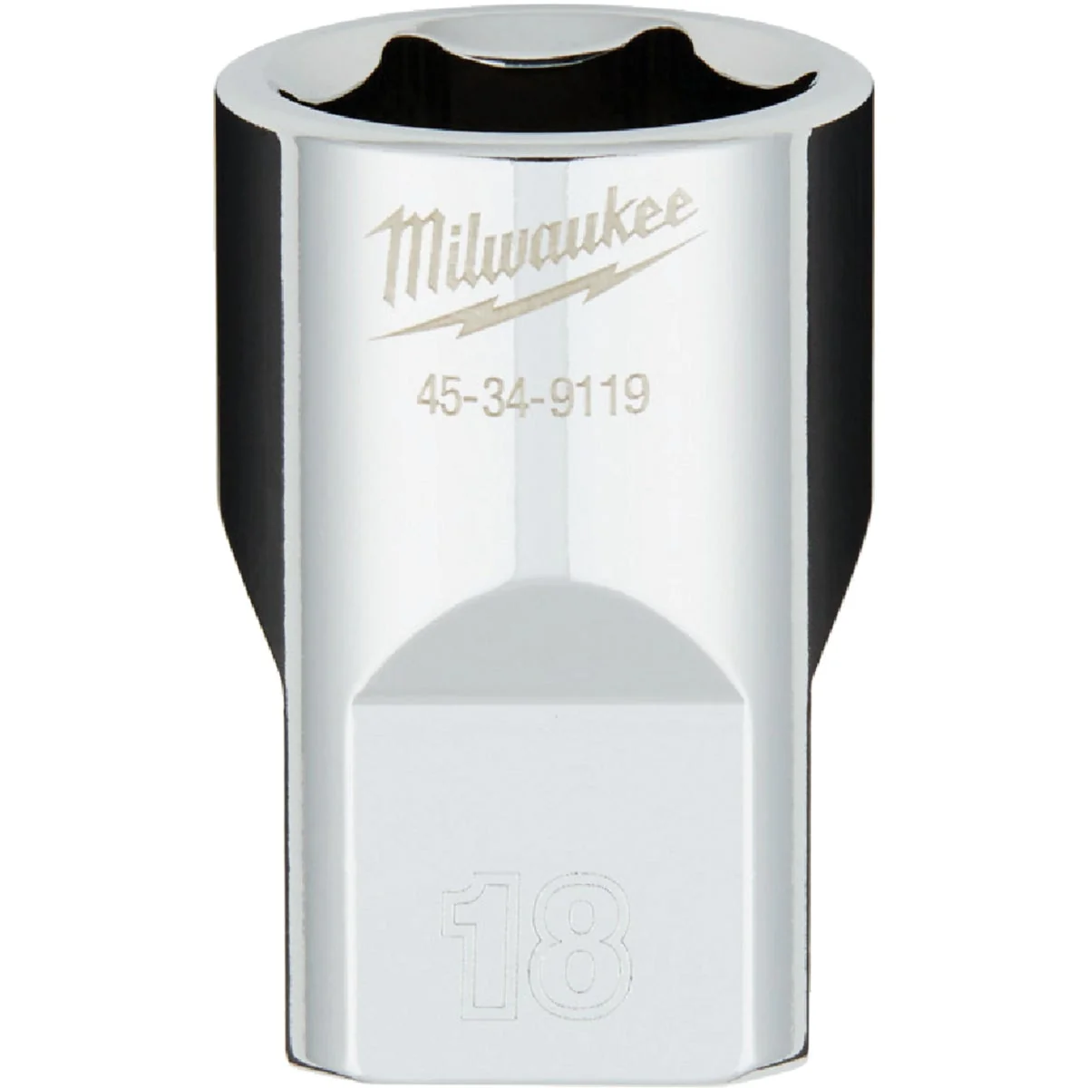 Trusted Milwaukee 1 2 In. Drive 18 mm 6-Point Shallow Metric Socket with FOUR FLAT Sides Versatile