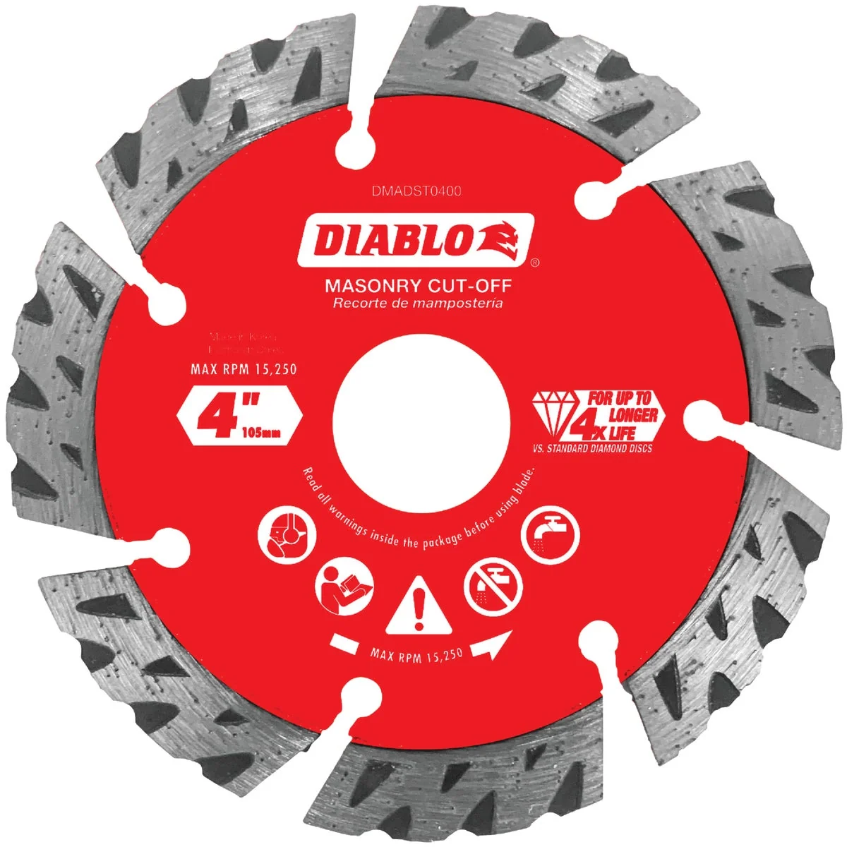 Quality Diablo 4 In. Segmented Turbo Rim Dry Wet Diamond Blade Verified