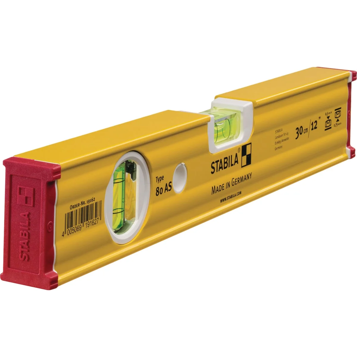 Eco-Friendly Stabila 12 In. Aluminum Type 80 AS Box Level Smooth
