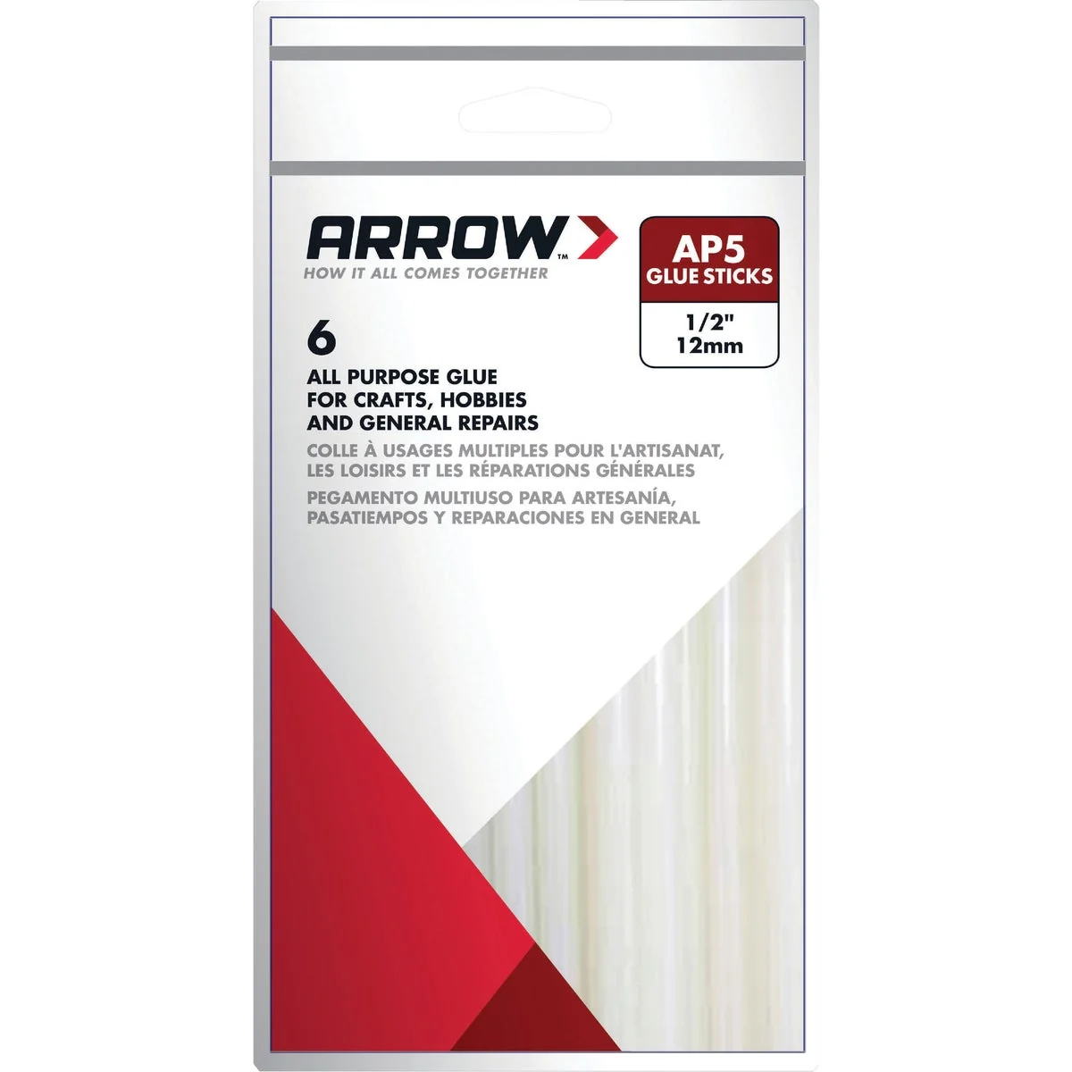 First-Class Arrow 4 In. Standard Clear Hot Melt Glue 6-Pack Refined