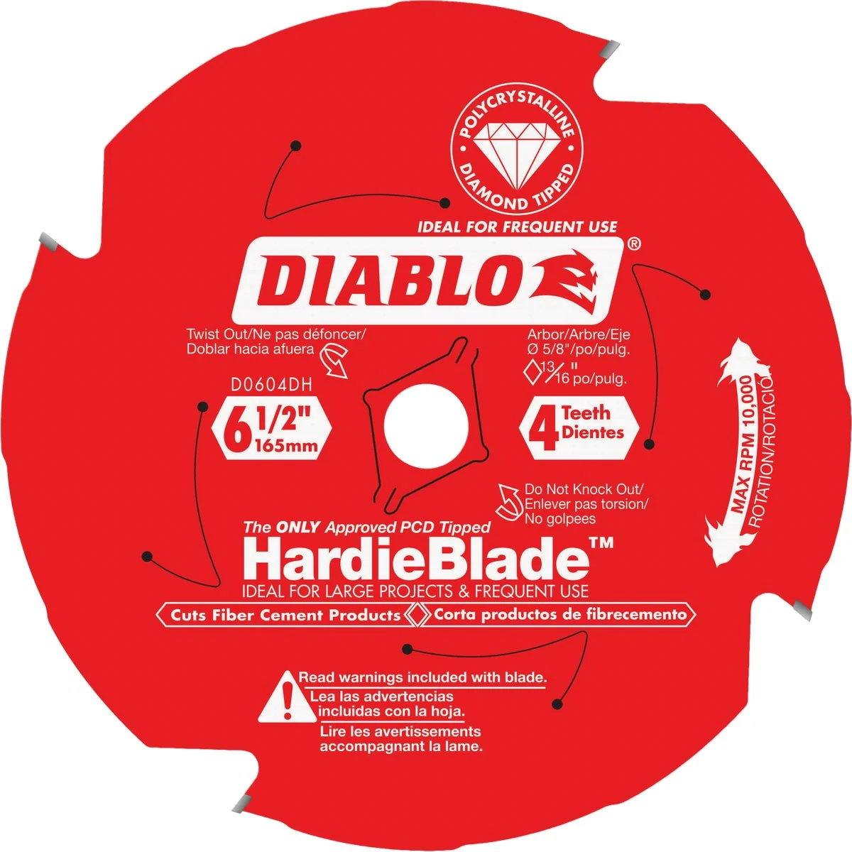 Effective Diablo HardieBlade 6-1 2 In. x 4-Tooth PCD Fiber Cement Saw Blade Unique