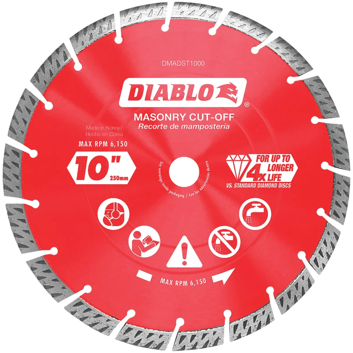 High-Grade Diablo 10 In. Segmented Turbo Rim Dry Wet Diamond Blade Elegant