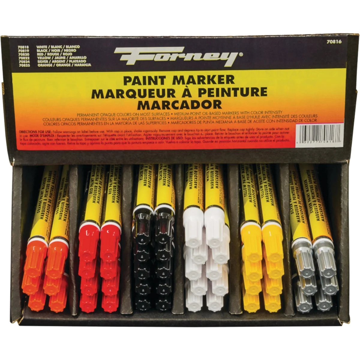 Elite Forney 48-Piece Nib Point Paint Marker Display Set Fine Crafted