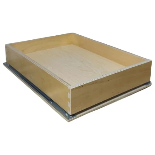 Flexible Pull Out Drawer for Cabinets 12 W x 18 D 9 Ply Baltic Birch Soft