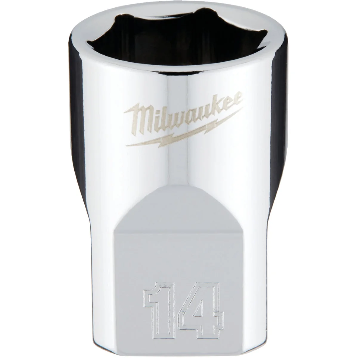 Selected Milwaukee 3 8 In. Drive 14 mm 6-Point Shallow Metric Socket with FOUR FLAT Sides Superior