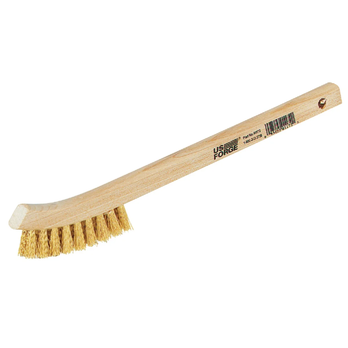 Crafted Forney 7-3 4 In. Curved Wood Handle Wire Brush with Brass Bristles High-Performance