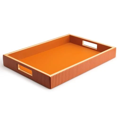 Superior Leather Tray Desktop Storage Organizer Trendy