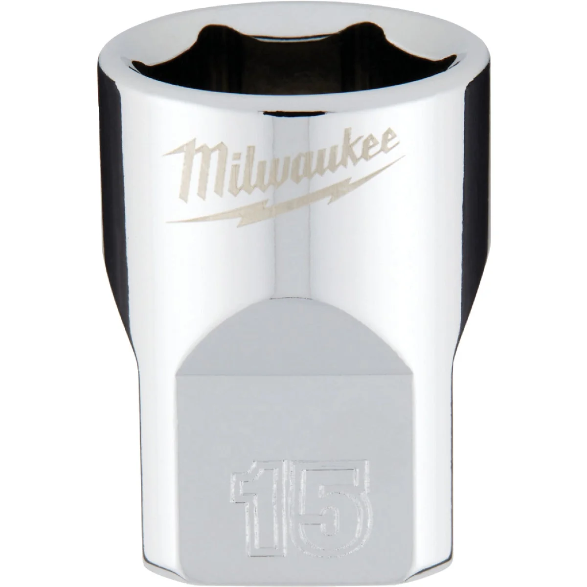 Unique Milwaukee 3 8 In. Drive 15 mm 6-Point Shallow Metric Socket with FOUR FLAT Sides Verified