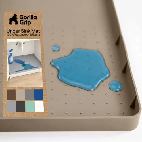Trendy Waterproof Silicone Under Sink Mat Breathable